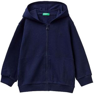 United Colors of Benetton Sweatshirt met capuchon voor kinderen en jongens, donkerblauw 252, 1 jaar