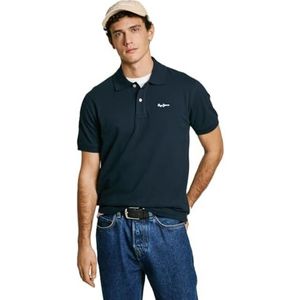 Pepe Jeans Heren ESSENTIAL POLO CONTRAST LOGO Polo, Blauw (DULWICH BLAUW), XL, Blauw (dulwich blauw), XL