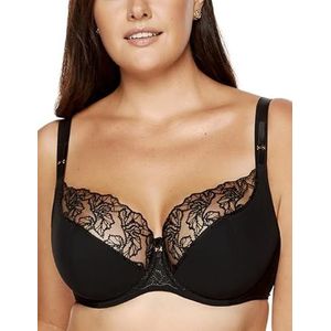 Gorteks Demi Bra voor dames, zwart, 80B