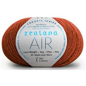 Zealana AIR Lace Burnt Tangerine garen, wol, oranje, 10 x 13 x 5 cm