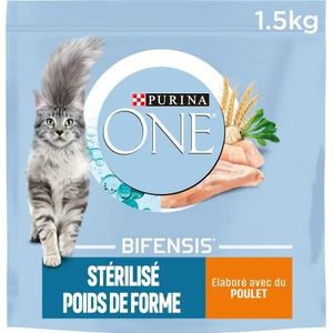 Purina One - Gewichtsvoer met kip en tarwe voor gesteriliseerde katten 1,5 kg