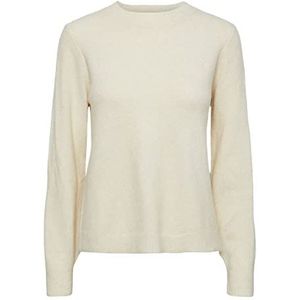 PIECES Dames PCJANita LS O-hals Wool Knit NOOS BC pullover, whitecap grijs, XS