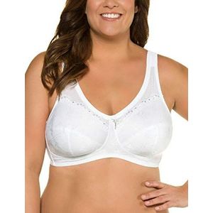 Ulla Popken, Dames grote maten, ontlastingsbeha, cup C-G, wit, 120F