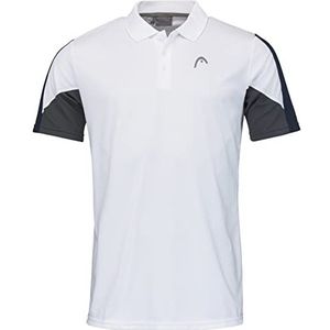 Head Club 22 Tech poloshirt voor heren, blouses en T-shirt, wit/blauw, M