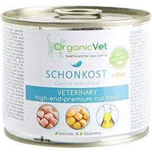 OrganicVet Natvoer voor katten, dierinary, zacht voedsel, verpakking van 6 stuks (6 x 200 g)