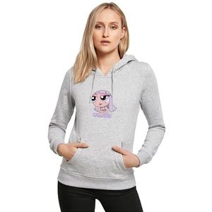 Miss Tee Dames hoodie Forever Whatever Hoody, casual hoodie met print op de voorkant, regular fit, maten XS - 5XL, Heather Grey, XL