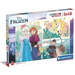 Clementoni - Puzzel 3X48 Stukjes Disney Frozen, Kinderpuzzels, 5-7 jaar, 25284