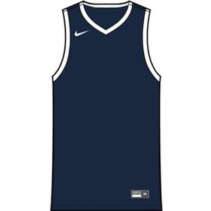 Nike Team25 Basketbal Stock Jersey voor heren, obsidiaan/wit