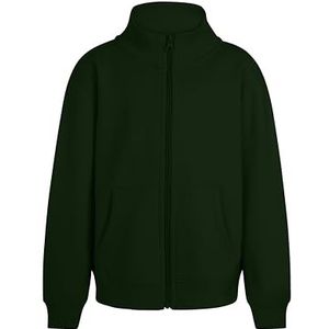 Mukua SZ270K Cooper Kids, sweatshirt voor kinderen, ritssluiting, flessengroen, maat 9/11, Groen (Bottle Green), 9-11 años