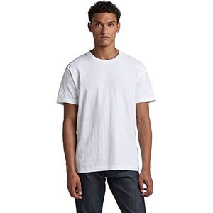 G-STAR RAW Heren Korpaz Tekst T-Shirt, Wit (White B255-110), XL, wit (wit B255-110), XL