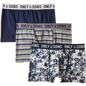 ONLY & SONS Mannen Boxershorts BANDY AOP 3-pack TRUNKS