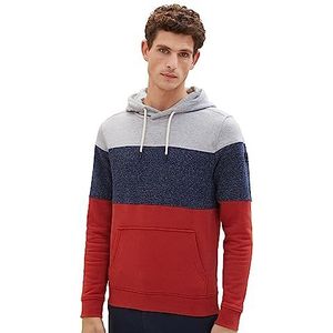 TOM TAILOR Herenhoodie met cutline-look, 14302-velvet rood, XXL