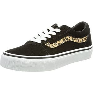 Vans Girl's Ward Sneaker, Suede Black Cheetah, 10 UK, Suède Zwarte Cheetah, 27 EU