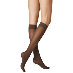 KUNERT Dames kniekousen Velvet 40 drukvrije band 40 DEN, espresso 4800, 35-38 EU