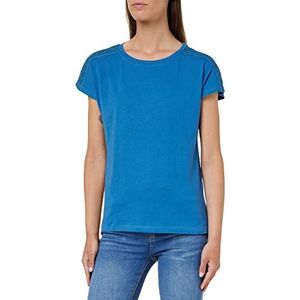 Springfield Crochet-schouder-T-shirt, lichtblauw, normaal voor dames, Lichtblauw, M