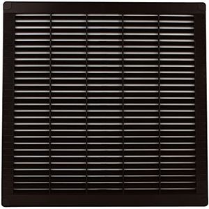 VONLIS® Ventilatierooster lamellenrooster lamellenrooster kunststof hoekig 300 x 300 mm bruin