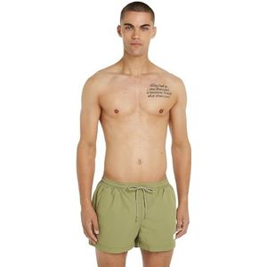 Tommy Hilfiger Heren Kort Trekkoord Label Faded Olive M, FADED OLIVE, M