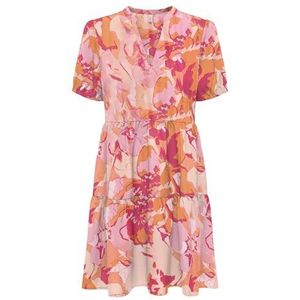 ONLY Dames Onlnova Life Elite S/S Thea Dress AOP, Golden Poppy, L