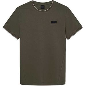 Hackett London HS Badge T-shirt voor heren, bruin (Khaki), S, Bruin (Kaki), S