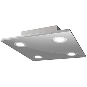 Evotec PANO LED plafondlamp metallic 4 lampen / 2700K / 16W / 1600 lumen, acryl, 16 W, transparant, klein