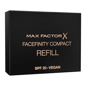 Max Factor Facefinity Compact Foundation Refill Porcelain 001, voor een matte afwerking met maximaal 24 uur houdbaarheid, veganistisch