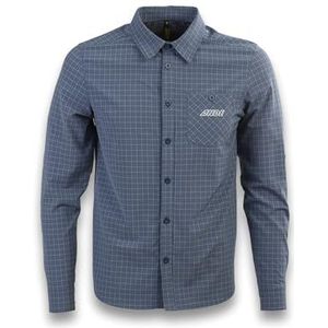 ANDE Herenhemd Arizona – lange mouwen, ademend, voor trekking en outdoor Almarea+5, Blauw, XXL