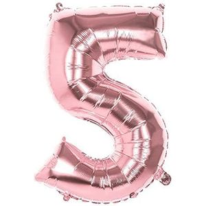 Boland - folieballon cijfer grootte 86 cm, roségoud, cijferballon, nummer, ballon, lucht, verjaardag, jubileum, jubileumjaar, levensjaar, verrassingsfeest, kinderverjaardag, decoratie