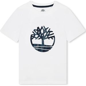 Timberland T60213 T-shirt voor jongens, Wit, 4 Jaren