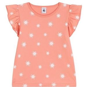 Petit Bateau T-shirt voor meisjes en meisjes, Abrikoos/Malvavisco, 3 jaar