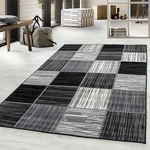 Laagpolig tapijt designtapijt geruit woonkamer slaapkamer