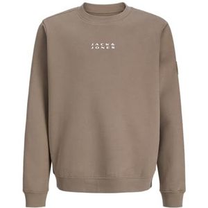 JACK & JONES Jcopoint Sweat Badge Crew Neck Bf Mni, Desert Taupe, 116