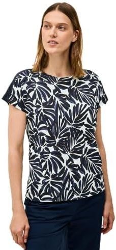 Cecil - T-shirt - Urban dark blue - Met Print en Burnout-look