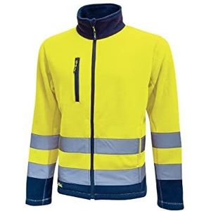 U-Power HL207YF Linea Hi Light Model Boing Fleecejack met doorlopende ritssluiting, 100% polyester, neongeel, maat M