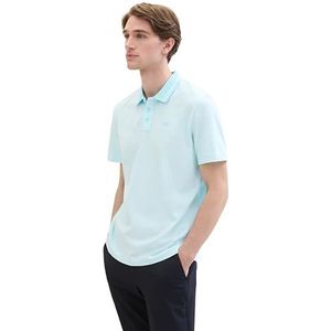 TOM TAILOR Poloshirt voor heren, 35594 - Turquoise White Stripes, 3XL