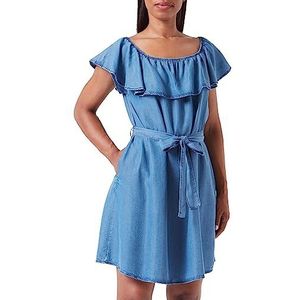 MUSTANG Dames stijl Pippa Tencel casual jurk, Midden Blauw 500, 36