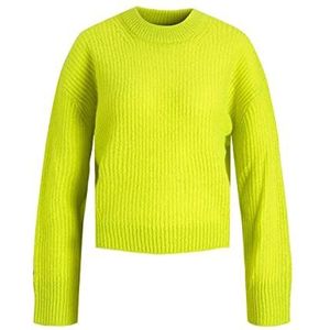 JACK & JONES Dames JJXX JXEMBER LS Fluffy Crew Neck Knit NOOS, lime punch, S