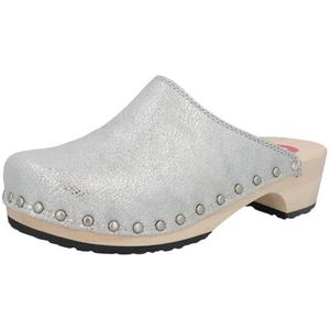 Berkemann Metro-Toeffler houten schoen voor dames, maanzilver, 34 2/3 EU