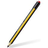 Staedtler Noris Digitale Jumbo 180J 22. EMR Stylus met Zachte Digitale Gum, Stylus voor Digitaal Schrijven en Tekenen Op EMR-Touchscreens, 4.096 Drukniveaus, Fijn 0.7 mm Punt, Zwart/Geel, 1 Stuk