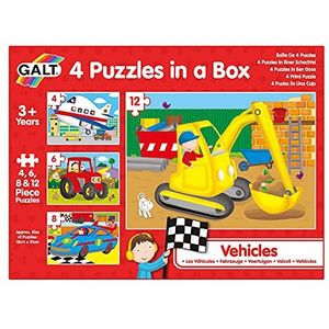 Galt Legpuzzel 4-in-1 Voertuigen 4-6-8-12 Stukjes