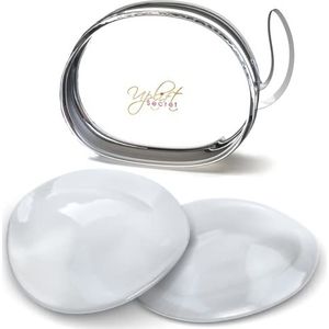 Uplift Secret siliconen beha-vullingen, push-up-borstvullingen van doorzichtige gel, voor een vollere boezem, Transparant, M