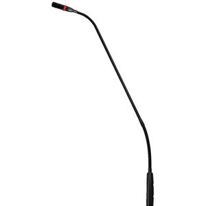 JTS GML-5218 Elektret zwanenhals-microfoon met led en 3 verwisselbare microfooncapsules, conferentie-microfoon voor doorkondigingen, lezingen en andere spraakoverdrachten, in zwart