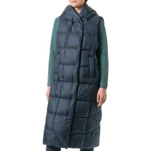 Gilet - Marine - Met Capuchon - Regular Fit - Asymmetrisch Silhouet
