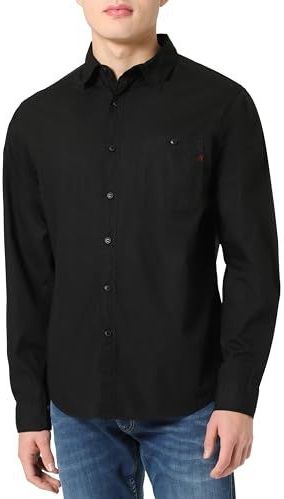 Overhemd - Effen - Katoen - Lange Mouw - Regular Fit