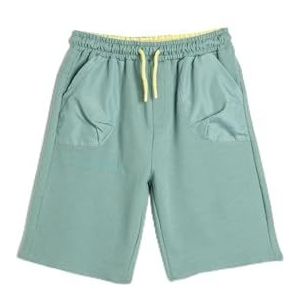 Koton Boys's Trekkoord Zakken Katoen Parachute Stof Detail Shorts, groen (786), 6-7 Jaar
