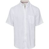 BRAX Heren Style Dan U AIRWASHED linnen overhemd met korte mouwen, wit, S, wit, S