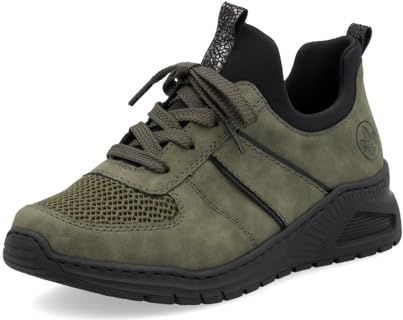 Rieker - M4970 - Lage Sneakers - Groen - Dames - Losse Zool