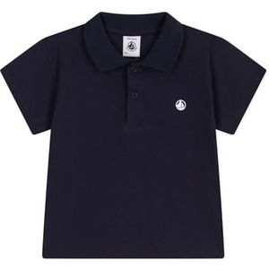 Petit Bateau Poloshirt met korte mouwen voor jongens, Blauw, 6 Maanden