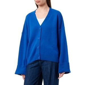 Trendyol Rechte lange mouwen voor dames, regular gebreid vest, cardigan sweater, koningsblauw, L