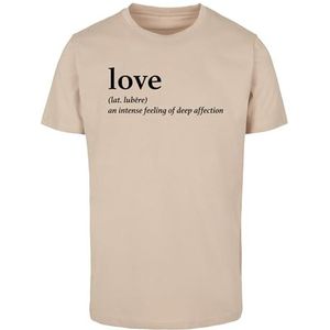 Mister Tee Heren T-shirt Love Definition T-shirt Ronde Hals Print T-shirt voor Mannen, Graphic T-Shirt, Streetwear, zand, XS