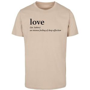 Mister Tee Heren T-shirt Love Definition T-shirt Ronde Hals Print T-shirt voor Mannen, Graphic T-Shirt, Streetwear, zand, 4XL